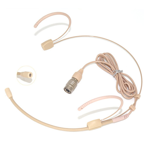 XGWTH Microphone Headset Double Over Ear Earset Headworn Mic Condenser Omnidirectional Compatible with Audio-Technica Wireless System Bodypack Transmitter Hirose 4 Pin Plug