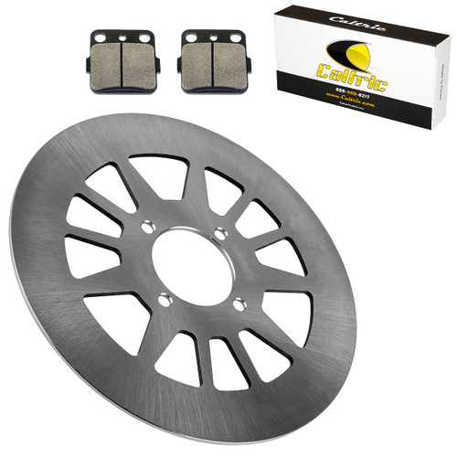 Caltric Rear Brake Disc Rotor with Brake Pads Compatible with Yamaha Warrior 350 YFM350X 1990 1991 1992-2004 Caltric Rear Brake Disc Rotor with Brake Pads Compatible with Yamaha Warrior 350 YFM350X 1990 1991 1992-2004