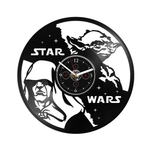 Clock Yoda Vinyl Wall Clock Gift For Man Clock Star Wars 12 inch Star Wars Wall Clock Vintage Vinyl Wall Clock Star Wars Birthday Gift Star Wars Vinyl Wall Clock Star Wars Clock Gift Star Wars