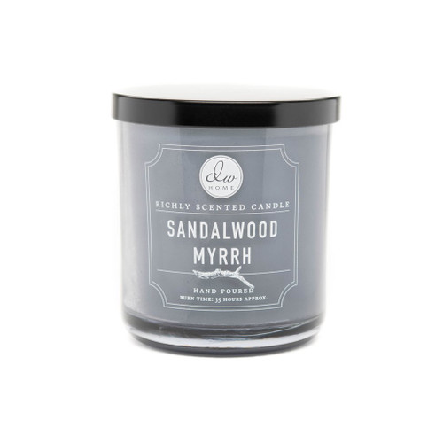 DW Home Decoware Richly Scented Candle Medium Single wick 9.69 oz ---- Sandalwood Myrrh
