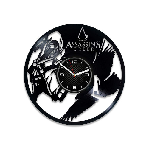Kovides Assassin's Creed Vinyl Record Wall Clock Assassin's Creed Vinyl Clock Assassin's Creed Wall Clock Assassin's Creed Gift Assassin's Creed Gift for Man Gift for Gamer Clock 12 inch