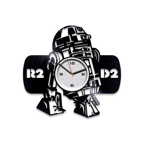 Kovides R2-D2 Vinyl Wall Clock Star Wars Clock Star Wars Yoda Darth Vader Vinyl Clock Star Wars Darth Vader Gift for Man Wall Clock Large Star Wars Gift Vinyl Wall Clock Gift for Man Star Wars Clock