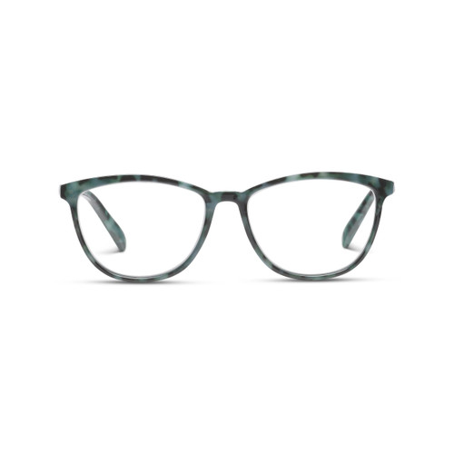 peepers by peeperspecs womens Bengal Blue Light Blocking Reading Glasses, Green Tortoise, 54.9 US