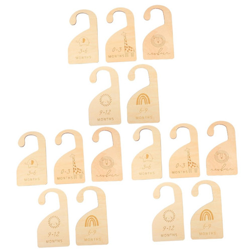 Alipis 15 Pcs Wardrobe Divider Baby Hangers Coat Hangers Kid Hangers Childrens Hangers Kids Clothes Rack Wardrobe Size Dividers Closet Size Divider Kids Clothes Organizers Wooden Splitter