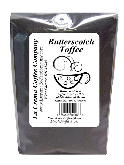 La Crema Coffee Butterscotch Toffee, 2-Pound Packages
