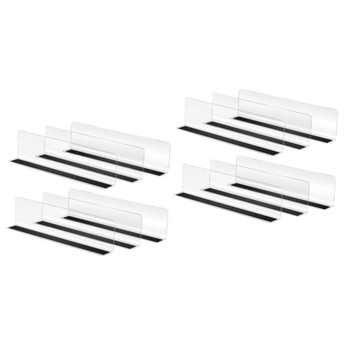 Angoily 12 Pcs Shelf Divider Wood Closets Shelf Separator Cabinet Shelf Separator Shelf Organizer Clear Drawer Dividers for Clothes Commodity Clapboards Wooden Frame The Pet Clothing