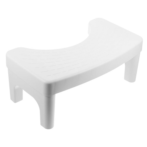 Zerodeko Folding Toilet Stool Bathroom Poop Stool Toilet Step Stool Footstool for Bathroom Collapsible Poop Stool Kids Squatting Stool for Adults Squatting Pan White Household Pp Non-Slip