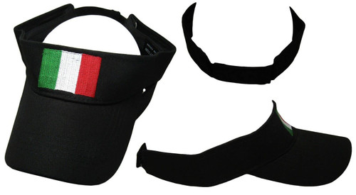 Lumaglow Special Italy Italian Flag Embroidered Visor Hat Cap (RUF) Golden