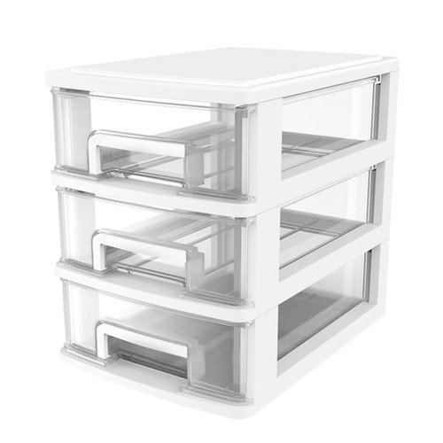 NUOBESTY Drawer Type Closets Drawers for Closet Cosmetic Organizer Jewelry Holder Case Craft Storage Drawers Organizer Storage Shelf Multi Layer Storage Drawer Storage Box Office White Desk