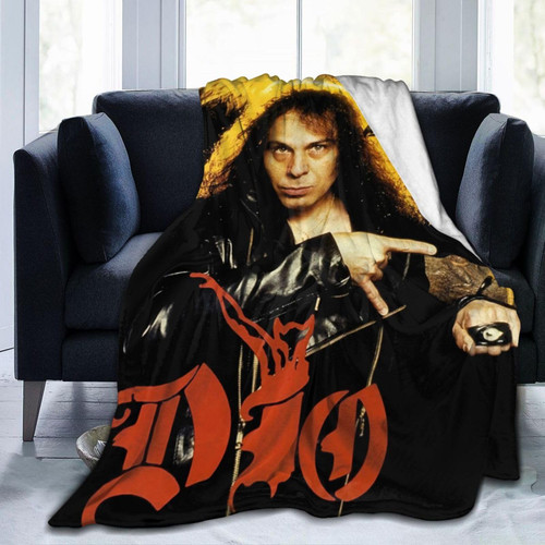 Ronnie James Dio Ultra Soft Micro Fleece Blanket Cozy, Fuzzy and Lightweight Throw Flannel Blanket for Bedroom, Winter, Couch 50"x40"