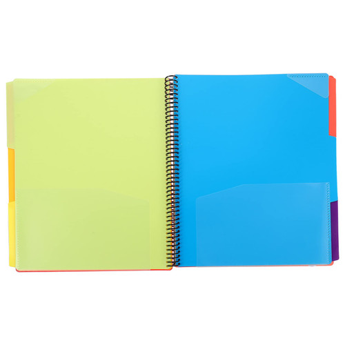 Tofficu 2pcs Coil Notebook Folder File Binder Pressboard Folder Organizer Pocket Folder Plastic Containers File Pockets File Container Binder Pockets Coil Folder Pp Office Storage Artifact