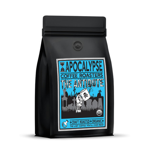 Apocalypse Coffee Roasters | The Antidote | 12oz | Whole Bean | Medium-Dark Roast Organic Coffee