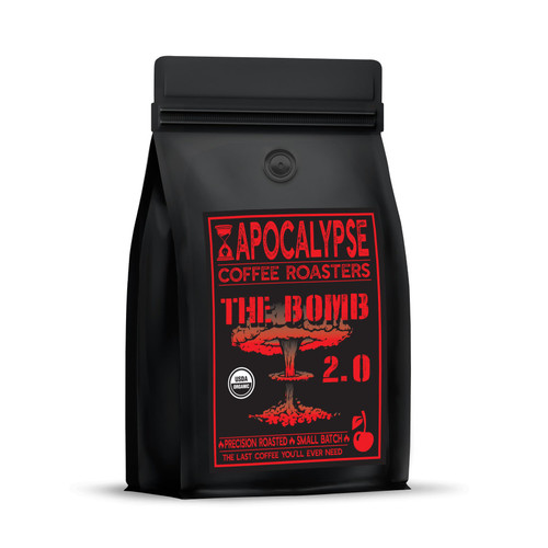 Apocalypse Coffee Roasters | The Bomb 2.0 | 12oz | Whole Bean | Medium Roast Organic Coffee