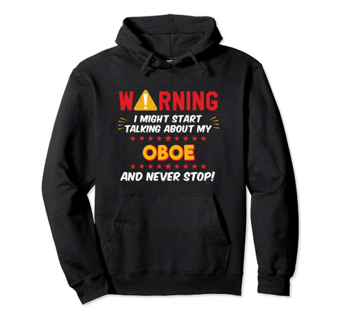 Funny Oboe Player, Oboist Instrument Joke Graphic Pullover Hoodie