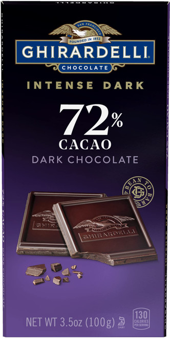 Ghirardelli Intense Dark 72% Cacao Twilight Delight Chocolate Bar, 3.5 Ounce (Pack of 6) Ghirardelli Intense Dark 72% Cacao Twilight Delight Chocolate Bar, 3.5 Ounce (Pack of 6)