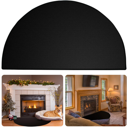 Hipiere Fireplace Mat - 24 x 42 Inch Fireplace Mats Fireproof | Hearth Rugs for Fireplaces Fire Resistant | Durable Hearth Rug | Fireproof Mat for Fireplace Indoor & Outdoor - Fiberglass