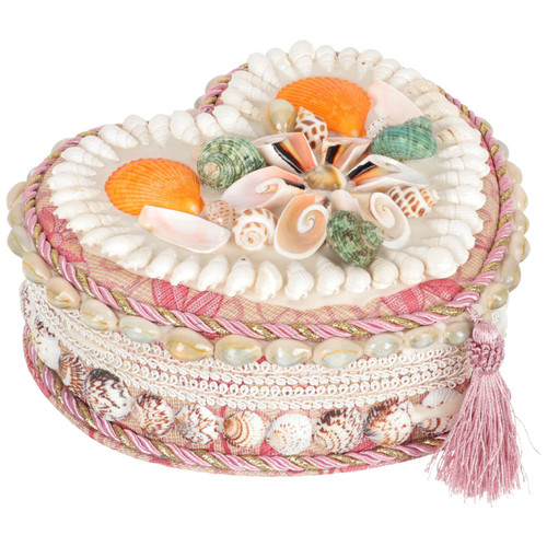 Cabilock Labret Jewelry Heart Shaped Jewelry Box Nautical Jewelry Case Mini Trinket Mirror Box Lace Keepsake Box with Mirror for Necklace Ring Earring Wedding Birthday Gifts Earring Organizer Box