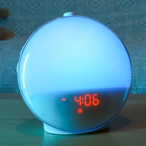 Dekala Sunrise Alarm Clock for Heavy Sleepers Adults Kids, Sunrise Sunset Simulation, FM Radio, Dual Alarms, Natural Sounds, Snooze & Sleep Aid, Ideal for Gift 08