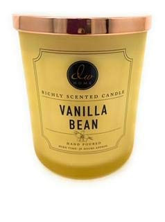 DW Home Large Double Wick Candle, Vanilla Bean 15 Ounces (Copper Lid)