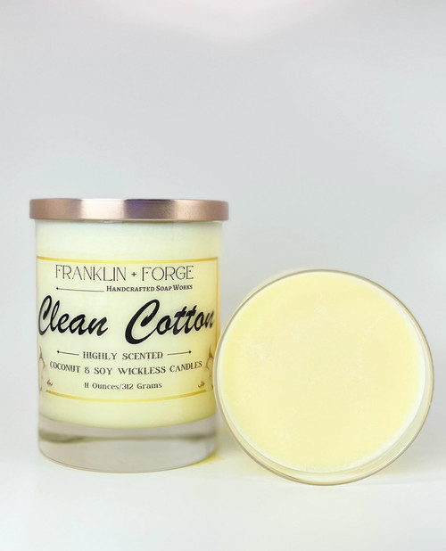 Franklin & Forge Highly Scented Clean Cotton 11 Oz Wickless Candle
