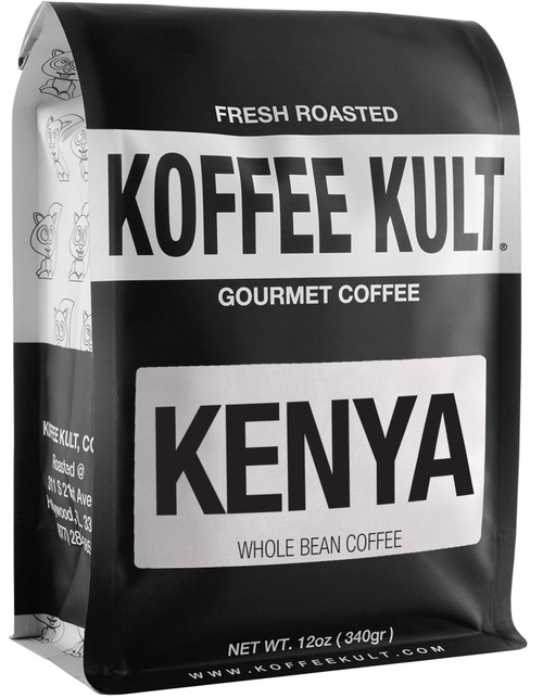 Koffee Kult Limited - Kenya Coffee Beans Whole Medium Roast - 100% Single Origin Direct Trade Arabica Beans - Fresh Artisan Roasted (Kenya, 12oz) Koffee Kult Limited - Kenya Coffee Beans Whole Medium Roast - 100% Single Origin Direct Trade Arabica Beans - Fresh Artisan Roasted (Kenya, 12oz)
