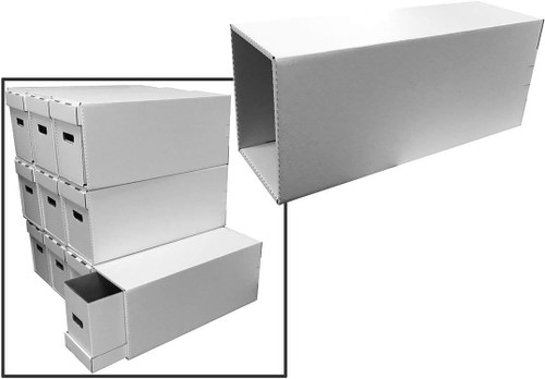 Long Comic Book Storage Box House & Long Comic Cardboard Storage Box (1 of EACH) Corrugated Cardboard Storage Box -by Max Pro Comic Book Collecting Supplies