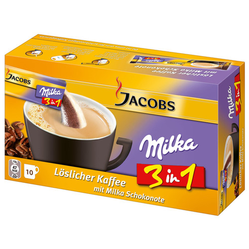 Milka 3 in 1 Alpine Milk Chocolate Coffee-Pack of 2