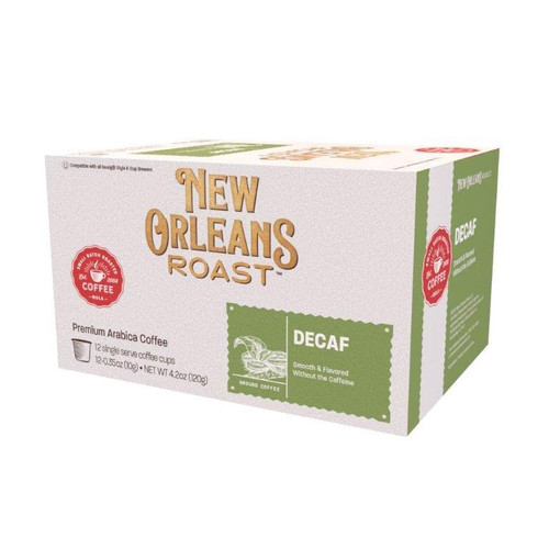 New Orleans Roast Decaffeinated Single Serve Coffee Pods 12ct (Pack of 3) - Rich, Full Flavor, Direct Trade Brand