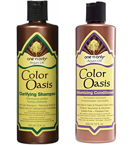 One n Only Argan Oil Shampoo and Conditioner Color Oasis Clarifying 12oz Set