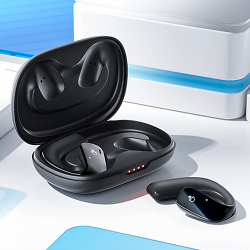 Open Ear Headphones Wireless Bluetooth Running Open Ear Clip Earbuds with Earhooks Air Bone Conduction Headphones Bluetooth Waterproof Over The Ear Wireless Wrap Around Earbuds for Gym Workout Sport