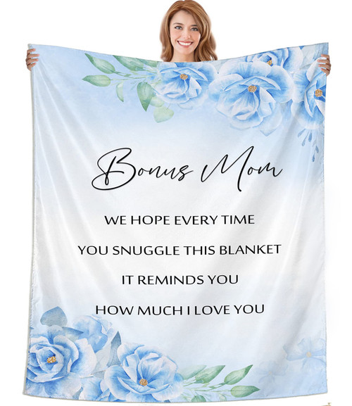 OSAM SPACE Gift for Stepmom, Bonus Mom Throw Blankets, Best Bonus Mom Ever Gifts, Stepmom Birthday Gifts, Bonus Mom Birthday Gifts Ideas, Mother Stepmother Gifts Throw Blanket 50"x60" OSAM SPACE Gift for Stepmom, Bonus Mom Throw Blankets, Best Bonus Mom Ever Gifts, Stepmom Birthday Gifts, Bonus Mom Birthday Gifts Ideas, Mother Stepmother Gifts Throw Blanket 50"x60"