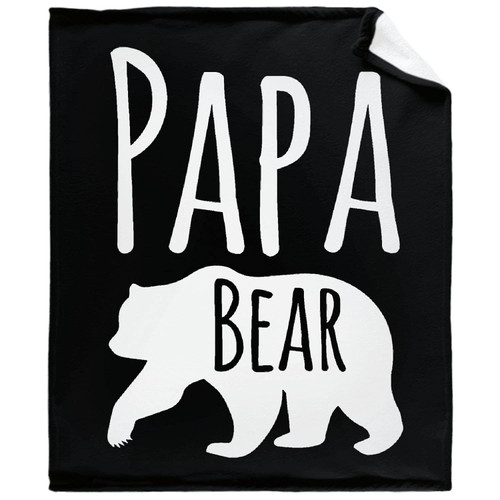 Papa Bear Blanket Cozy Soft Lightweight Flannel Throw Blanket for Bed Sofa Travel All Season 50"x40"