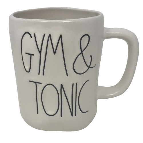 Rae Dunn Ceramic Coffee/Tea Mugs (Gym and Tonic/White Matte)