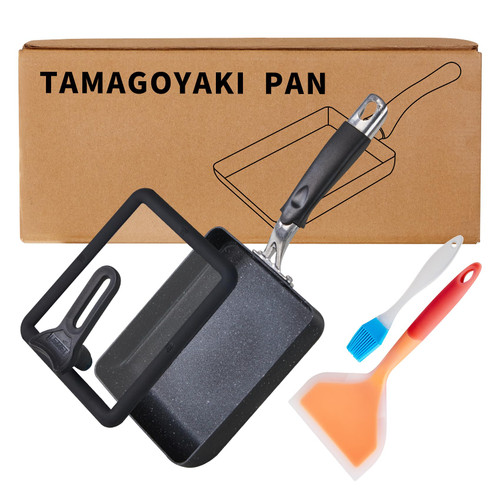 RATWIA Premium Tamagoyaki Pan 7" x 6" - Japanese Omelette Pan Nonstick - Japanese Egg Pan with Lid and Oil Brush - Omelette Pan - Tamago Pan - Omelet Pan - Small Egg Pan - Square Pan RATWIA Premium Tamagoyaki Pan 7" x 6" - Japanese Omelette Pan Nonstick - Japanese Egg Pan with Lid and Oil Brush - Omelette Pan - Tamago Pan - Omelet Pan - Small Egg Pan - Square Pan