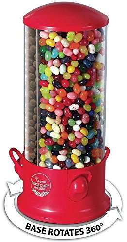 SM NEW Triple Candy Machine Dispenser 3 Compartments Gumball Gum Ball Snacks Types (Ship from USA) by Handy Gourmet