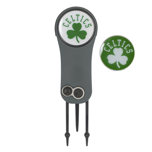 Team Effort NBA Boston Celtics Switchblade Repair Tool & 2 Ball Markers