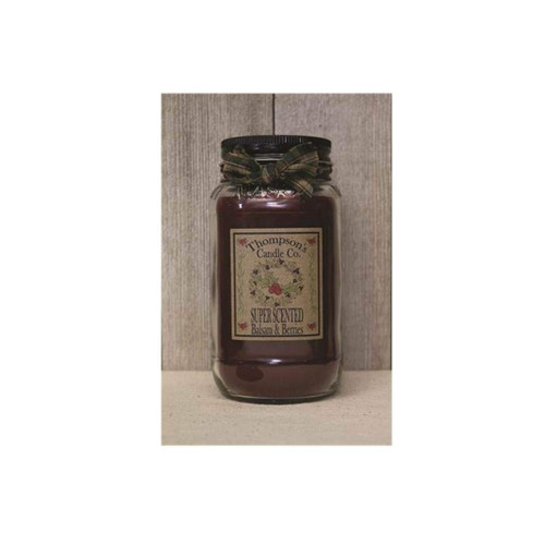 Thompson's Candle bblm Balsam and Berries Large Mason Jar Scented Candle, 20 Oz
