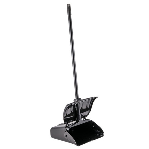 TrueCraftware 13" Pivoting Upright Lobby Dust Pan with Windbreak Cover- Dustpan with Long Handle Compatible with Any Broom for Lobby Restaurant Office Home Dog Pooper Scooper