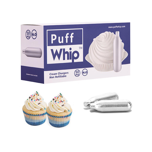 Whipped Cream Charger 8g, 50-Pack N2O Nitrous Oxide Whipped cream for Whipped Cream Dispenser