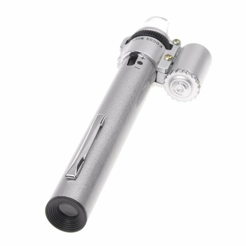Microscope Accessories Kit 100x Zoom Multifunction Microscope Loupe Adjustable Focal Portable Led with Light Magnifier Microscope Slides
