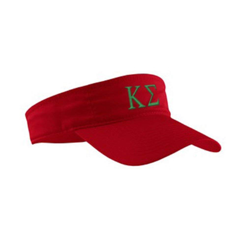 Kappa Sigma Greek Letter Visor Red w/Kelly Thread