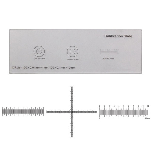 GFONIX Microscope Adapter Microscope Calibration Microscope Glass Slides for Biological Measuring Calibration Ruler Microscope Accessories (Color : MS-1-3A)