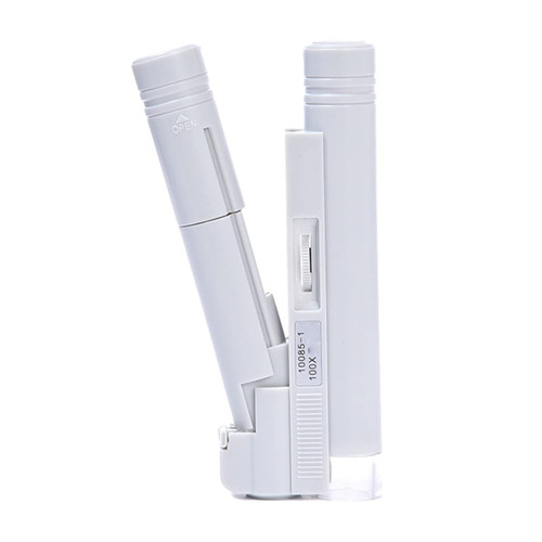 Microscope Kit Kids Microscope 100X Zoom Mini Pocket Portable Monocular Biological Microscope Microscope Lens Adapters (Color : Only Microscope, Size : 100X)