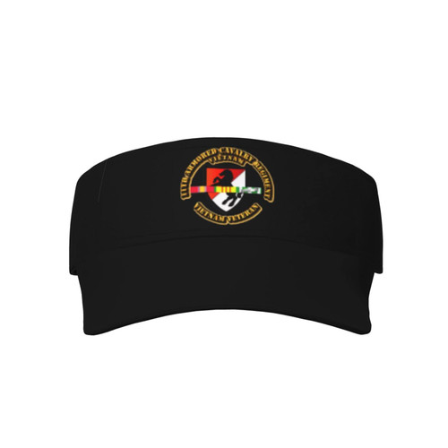 11th Armored Cavalry Regiment W Vietnam Sports Sun Visor Hats Adjustable Sun Visor Caps Black
