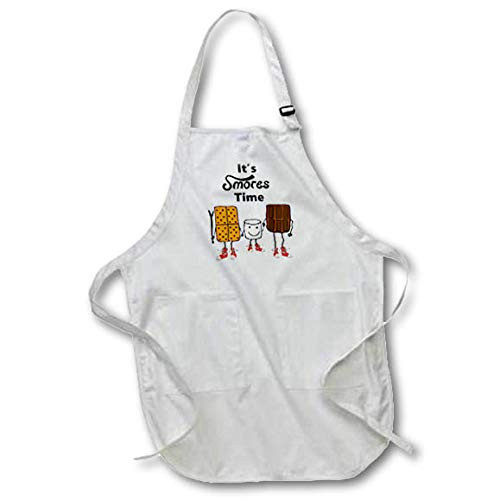 3dRose Apron, Funny Cute Its Smores Time Camping and Hiking Cartoon