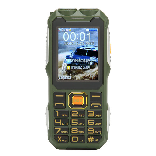 ASHATA Cell Phone for Seniors, 2G Unlocked Big Button Senior Cell Phone Dual SIM Cell Phone, 16800mAh Battery Retro Phone, Gifts for Seniors Elderly (Green)