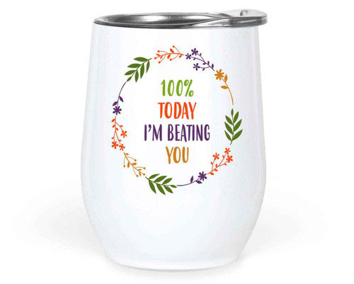 Table Football Lover's Gift, for Friend's Birthday - Funny Quotes Illustrated Large 12 Oz White Stainless Steel Wine Tumbler