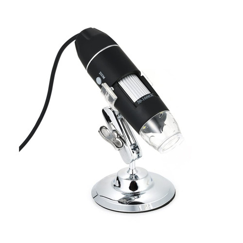 Handheld Digital Microscope Accessories 1600X Magnification USB Digital Microscope with OTG Function 8-LED Light Magnifier with Stand Microscope Accessories