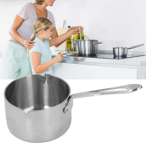Stainless Steel Butter Warmer Measuring Pan, Mini Butter Melting Pot with Dual Pour Spout Butter Coffee Milk Warmer Milk Butter Warmer Pot Small Sauce Pan Stainless Steel Butter Warmer Measuring Pan, Mini Butter Melting Pot with Dual Pour Spout Butter Coffee Milk Warmer Milk Butter Warmer Pot Small Sauce Pan