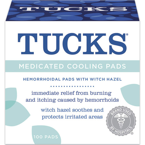 Tucks Medicated Cooling Pads 100 Padsper Pack of 4)
